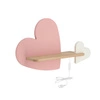 Kinkiet ścienny LED Heart drewniany różowy do pokoju dziecięcego klasyczny 5W CANDELLUX