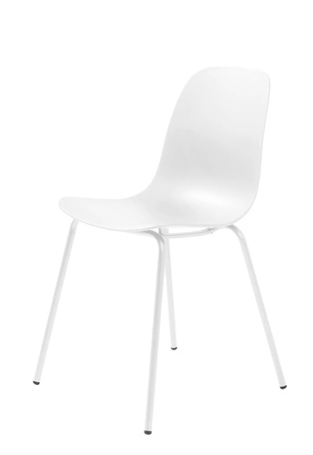 Whitby nowoczesne krzesło z tworzywa białe do jadalni i kuchni skandynawskie
