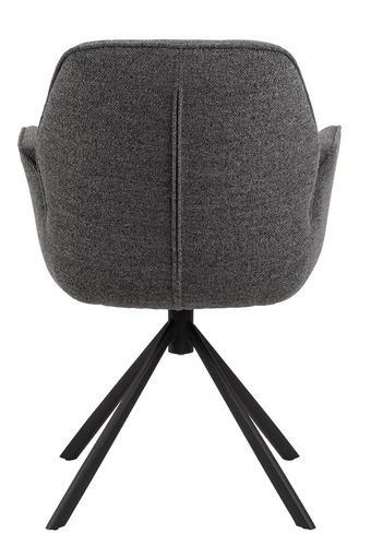 Krzesło obrotowe tapicerowane Aura Actona do jadalni i salonu nowoczesne z podłokietnikami antracyt