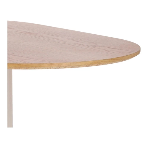 Stół do jadalni Maxim nowoczesny owalny dąb naturalny na czarnej nodze 120x70 cm Intesi