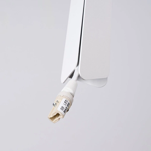 Lampa wisząca PRYSM 1 biała nowoczesna do salonu i kuchni stalowa pojedyncza 120 cm