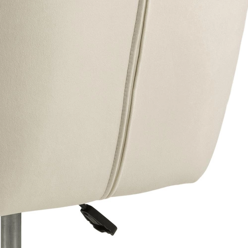 Fotel biurowy ergonomiczny obrotowy Nora beżowy welwetowy z podłokietnikami do biurka