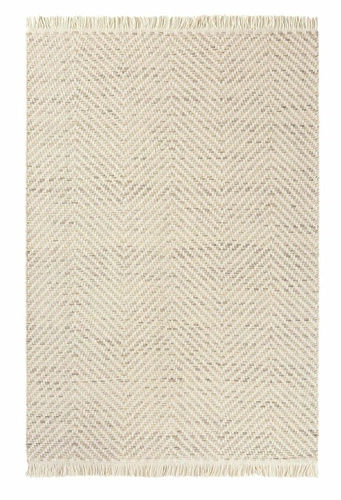 Dywan do salonu wełniany Twill beżowy 160x230 cm CARPETS & MORE skandynawski łatwoczyszczący