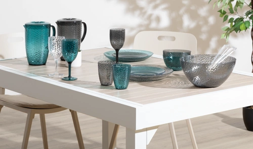 Talerz obiadowy Estiva 20 cm transparentny plastikowy do kuchni i na piknik, zmywarka