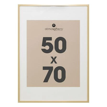 Złota ramka na zdjęcia 50x70 Manu Atmosphera nowoczesna wisząca na ścianę