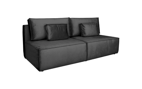 Sofa rozkładana Toro z funkcją spania i pojemnikiem do salonu szara nowoczesna 2-osobowa