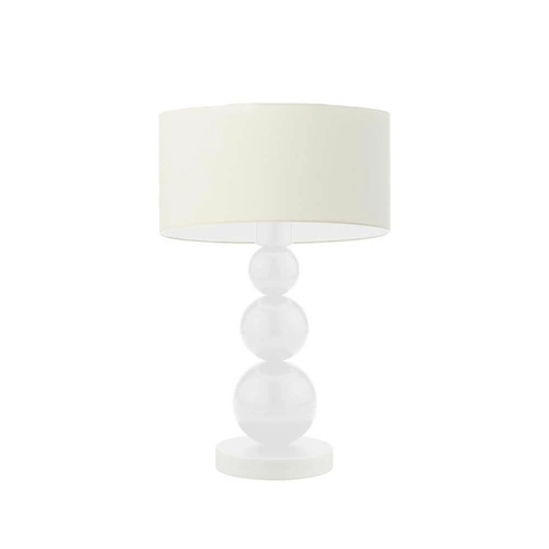 Lampka HONOLULU abażur ecru stelaż biały