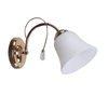 Kinkiet Ora lampa złoty 1x40 E27 klosz  biały