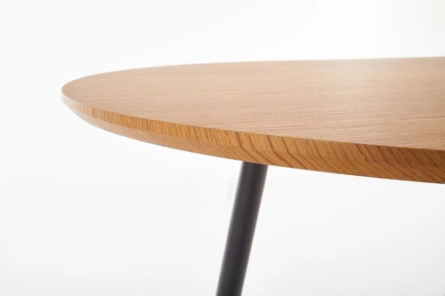 Stół rozkładany do jadalni Lora nowoczesny dąb złoty czarne nogi 120-160 cm Intesi