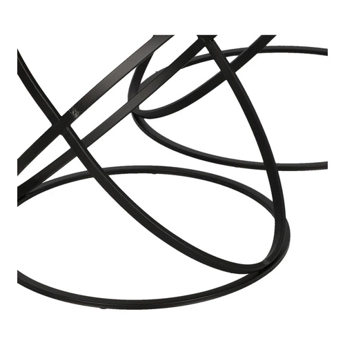 Zestaw 2 okrągłych stolików kawowych Etnik loft złoty czarny do salonu Atmosphera