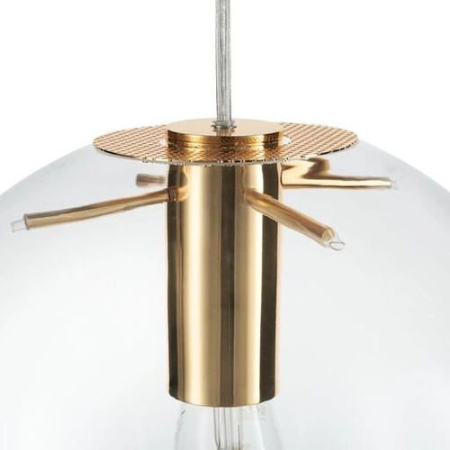 Lampa wisząca kula szklana TONDA złota 40 cm do salonu i jadalni regulowana