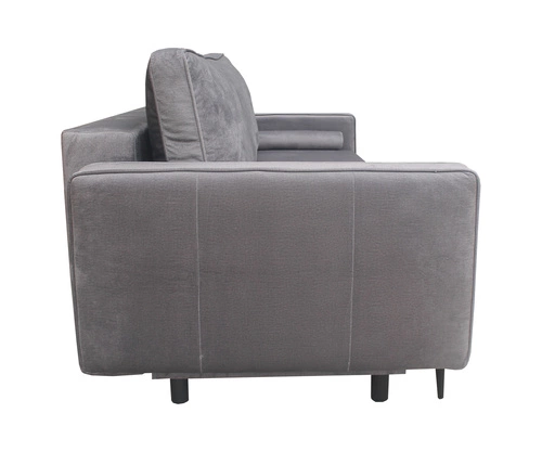 Sofa rozkładana Arosa z funkcją spania do salonu, 2-osobowa, aksamitna szara ciemna Intesi