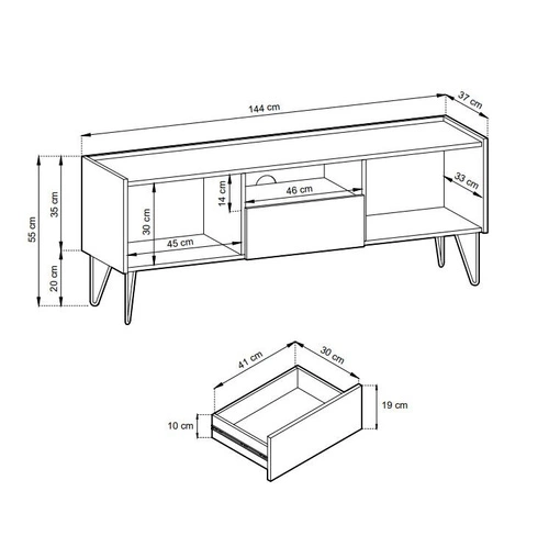 Zestaw  mebli do salonu Marbren czarny