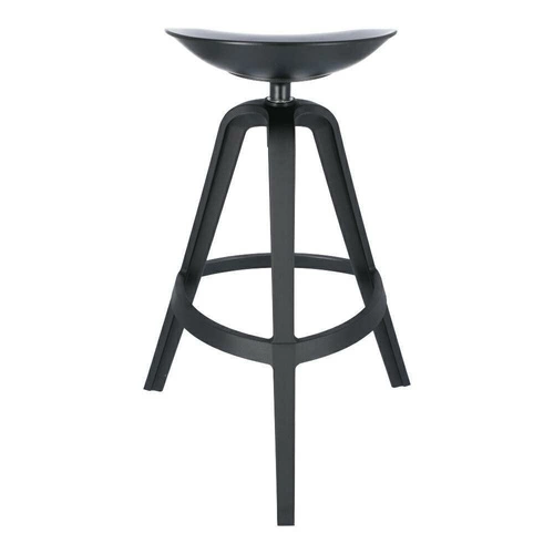 Stołek barowy Banksy czarny obrotowy nowoczesny do kuchni i jadalni Intesi 77 cm