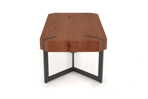 Stolik kawowy Frada prostokątny orzechowy czarny loftowy 110x60 cm do salonu Intesi