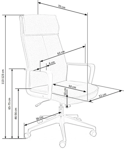 Fotel biurowy ergonomiczny Tores szary obrotowy z podłokietnikami do biura i gabinetu