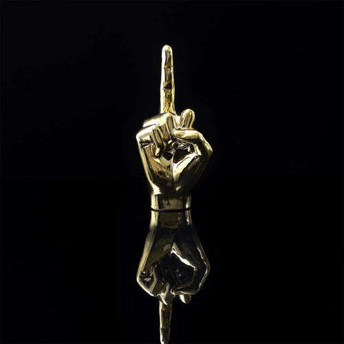Dekoracja, figurka Dłoń 1 palec złota