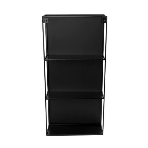 Szafka łazienkowa z lustrem Cubiko czarna wisząca nowoczesna Umbra 62x30 cm