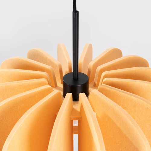 Lampa wisząca MULA 45 żółta nowoczesna do salonu i jadalni z filcowym kloszem