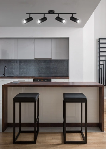 Lampa sufitowa Colly czarna metalowa 4-punktowa nowoczesna do salonu i kuchni