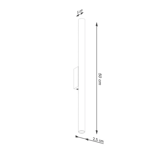 Kinkiet ścienny Pastelo 2 nowoczesny czerwony metalowy świeci góra dół do salonu i sypialni