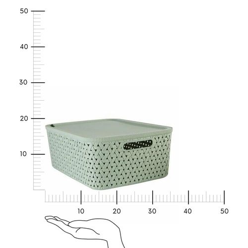 Kosz do przechowywania Tressy miętowy 15 l polipropylenowy do łazienki i garderoby 