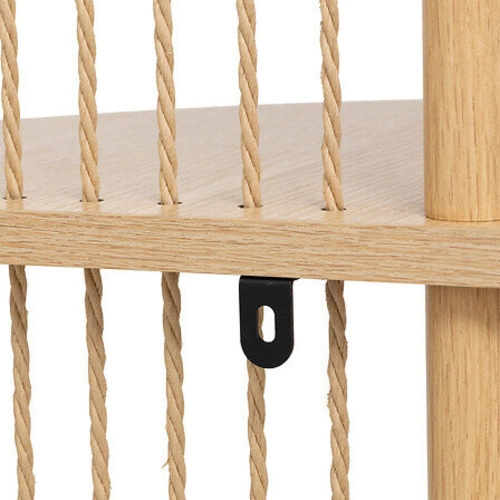 Półka narożna na książki i dekoracje Kord 4-poziomowa drewniana naturalna skandynawska 5five