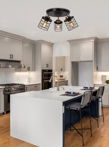 Plafon sufitowy Glob czarny nowoczesny metalowy 40 cm do salonu i jadalni CANDELLUX