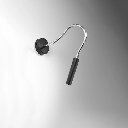 Kinkiet ścienny AXIL czarny nowoczesny metalowy do salonu i sypialni Sollux Lighting