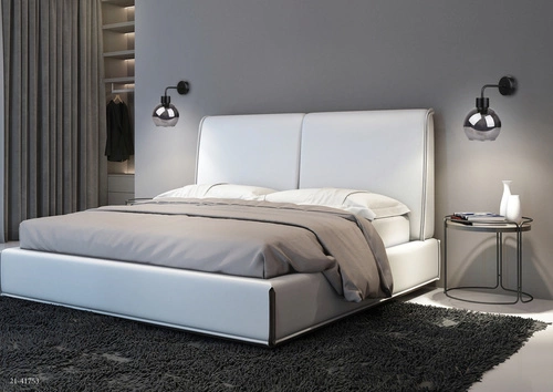 Kinkiet ścienny Lady nowoczesny czarny z dymionym kloszem szklanym do salonu i sypialni