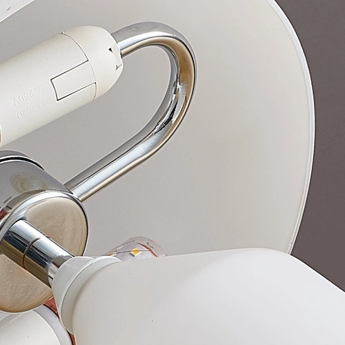 Lampa stołowa BELFUGO biała szklana nowoczesna do salonu i sypialni z podwójnym światłem 35 cm