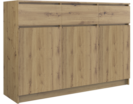 Komoda Palis 3D3S - Dąb Artisan