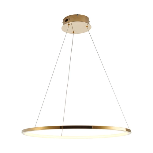 Nowoczesna złota lampa sufitowa LED CIRCLE SLIM 60 cm do salonu i nad stół