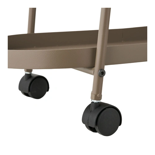 Empoli metalowy wózek barowy na kółkach dwupoziomowy loftowy do jadalni