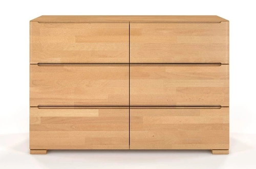Komoda drewniana bukowa Sparta 120 cm skandynawska z szufladami do salonu SKANDICA