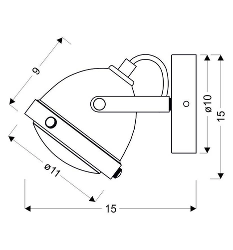 Kinkiet ścienny Frodo nowoczesny metalowy regulowany do sypialni salonu przedpokoju rdzawy CANDELLUX