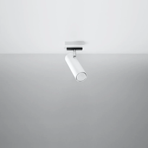 Plafon sufitowy DIREZIONE 1 biały nowoczesny metalowy do salonu kuchni i sypialni Sollux