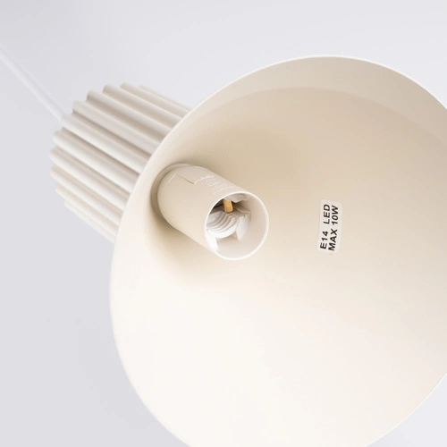 Lampa wisząca ESTRIA 1 beżowa loftowa do salonu i kuchni metalowa 120 cm