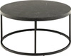 Spiro okrągły stolik kawowy czarny 80 cm nowoczesny glamour do salonu Actona