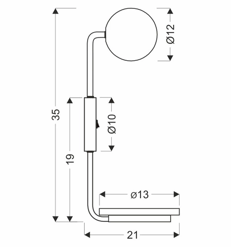 Kinkiet ścienny Ponio nowoczesny czarny z białym kloszem do salonu i sypialni 35 cm