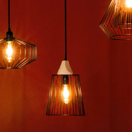 Lampa wisząca Nut czarna industrialna do salonu i kuchni Atmosphera 23 cm