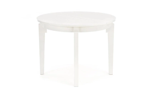 Stół okrągły rozkładany Baros 100–200 cm biały nowoczesny do jadalni i salonu Intesi