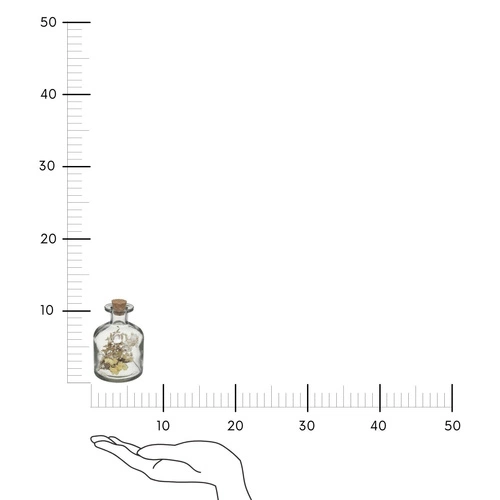 Butelka z suszonymi kwiatami 8x11 cm żółty kwiat