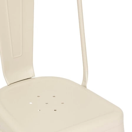 Krzesło metalowe Paris Edge Atmosphera loftowe kremowe do jadalni i kuchni sztaplowane