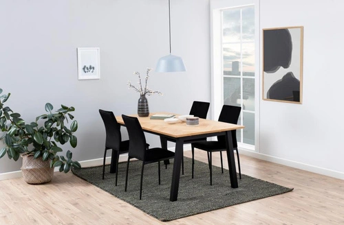 Krzesło Demina czarne welurowe do jadalni i salonu nowoczesne