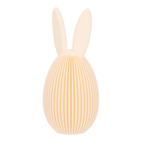 Figurka wielkanocna Jajko z uszami duże Intesi beżowe minimalistyczna dekoracja na stół lub komodę