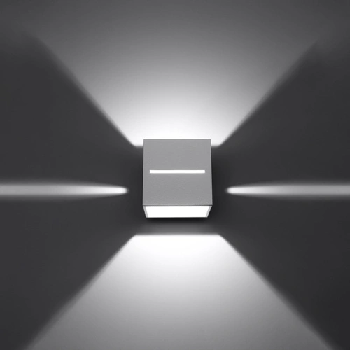 Nowoczesny kinkiet ścienny LOBO biały aluminiowy do sypialni i salonu Sollux Lighting