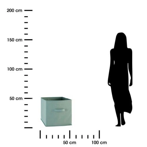 Pudełko materiałowe do regału 31x31 seledynowe składane z uchwytem 5five simply smart