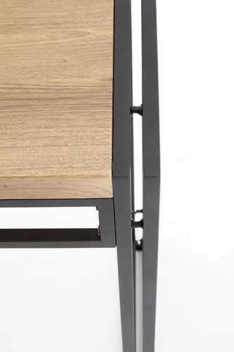 Indar industrialny stolik konsolowy do przedpokoju nowoczesny dąb złoty czarny 90 cm Intesi