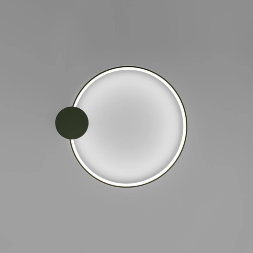 Plafon sufitowy LED RIO 55 zielony oliwkowy nowoczesny okrągły do salonu i kuchni Thoro